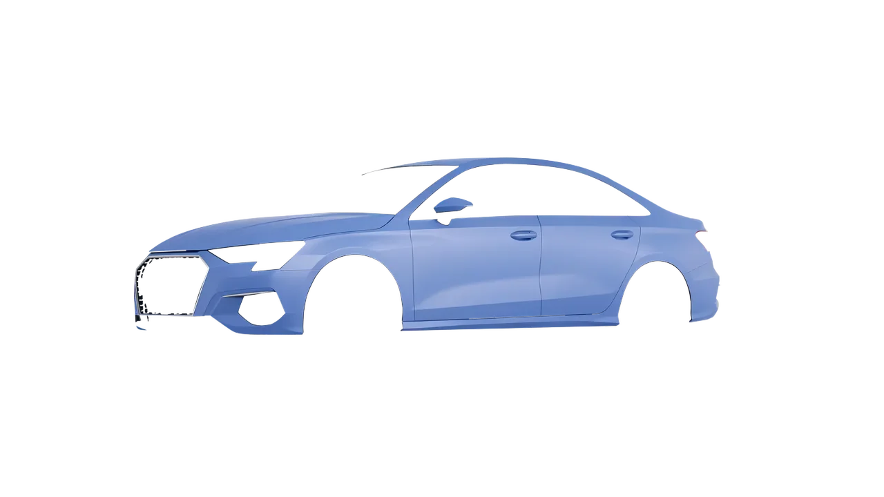 Audi A3 Limousine 2021 wrapped in Dreamline Blue (Avery Dennison SW900-616-O), front three-quarter view