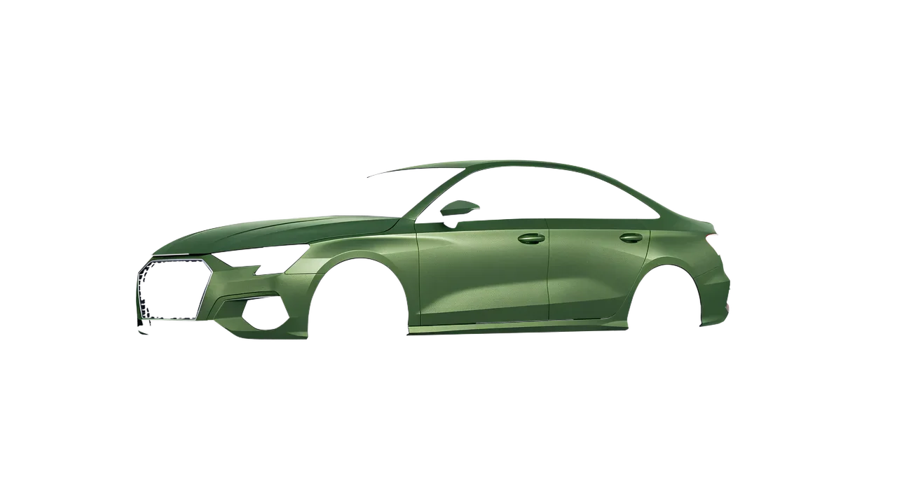 Audi A3 Limousine 2021 wrapped in Apple Green (Avery Dennison SW900-745-M), front three-quarter view