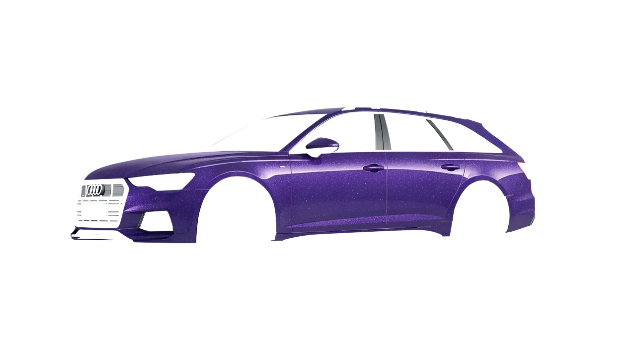 Audi A6 Allroad Quattro 2021 wrapped in Purple (Avery Dennison SW900-587-D), front three-quarter view