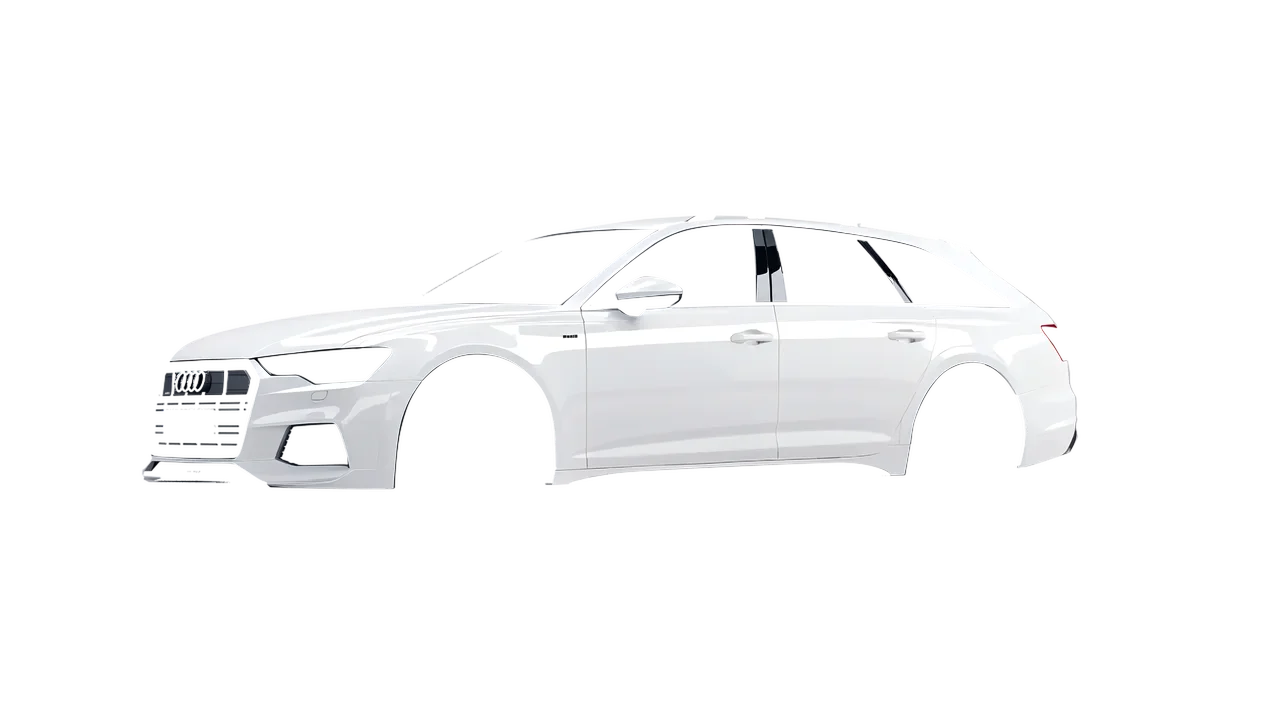Audi A6 Allroad Quattro 2021 wrapped in Gloss White (3M G10), front three-quarter view