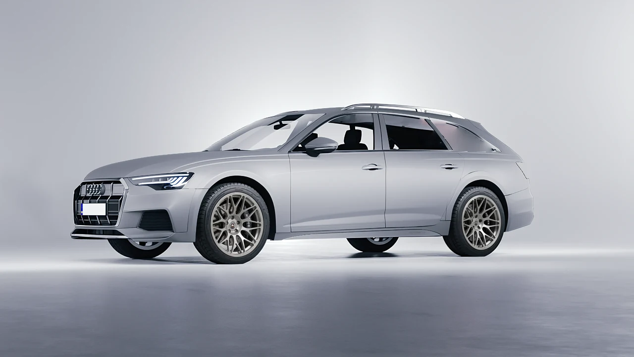 Audi A6 Allroad Quattro 2021 on HRE Performance Wheels 300M forged wheels, front three-quarter view