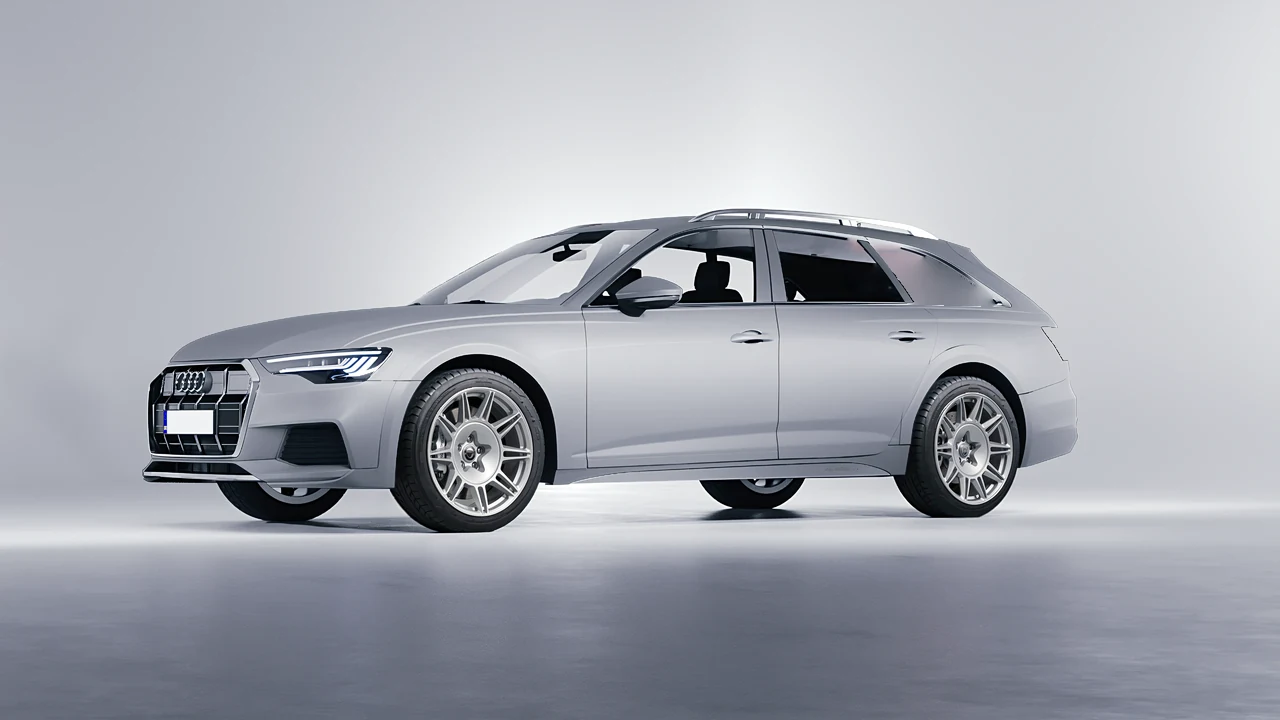Audi A6 Allroad Quattro 2021 on HRE Performance Wheels 528M forged wheels, front three-quarter view