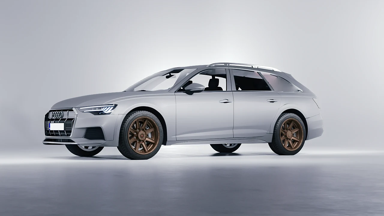 Audi A6 Allroad Quattro 2021 on HRE Performance Wheels HD188 forged wheels, front three-quarter view
