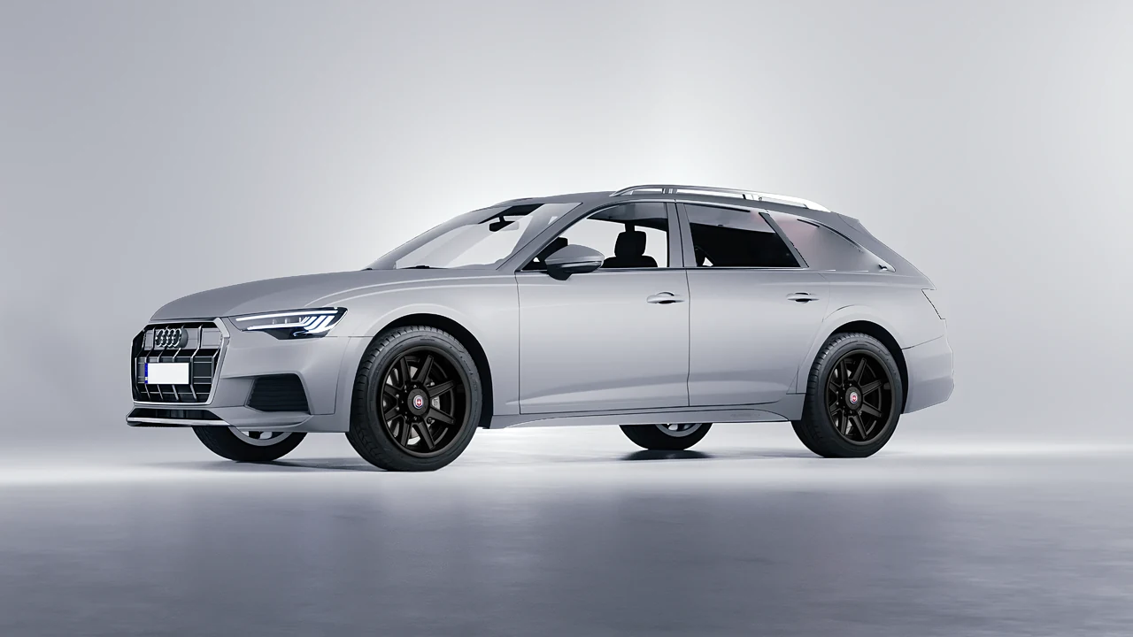 Audi A6 Allroad Quattro 2021 on HRE Performance Wheels HD188H forged wheels, front three-quarter view