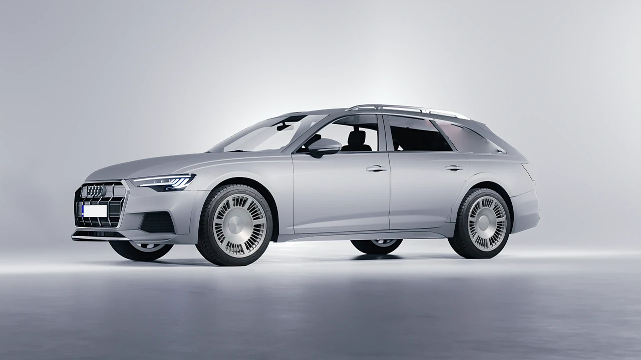 Audi A6 Allroad Quattro 2021 on RDB LA Masterpiece forged wheels, front three-quarter view