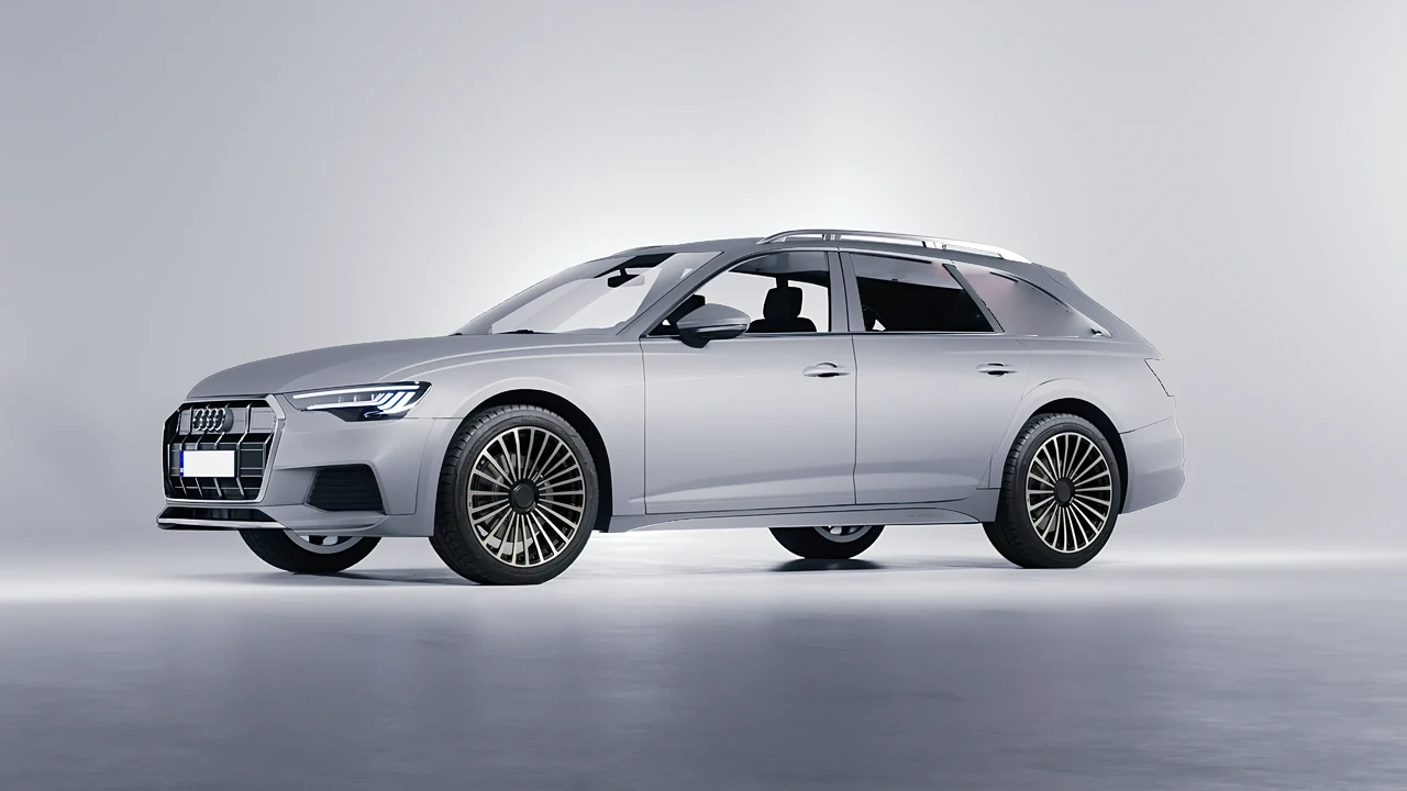 Audi A6 Allroad Quattro 2021 on RDB LA Twenty Three forged wheels, front three-quarter view