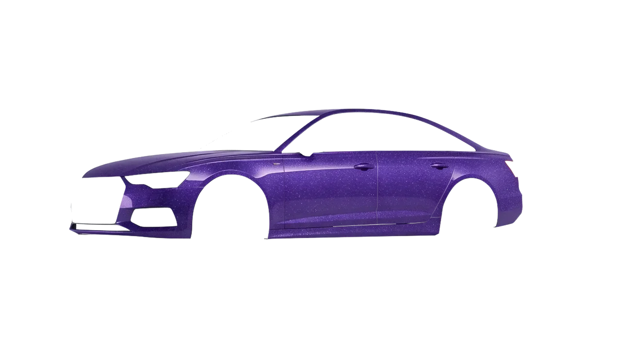Audi A6 Limousine 2021 wrapped in Purple (Avery Dennison SW900-587-D), front three-quarter view