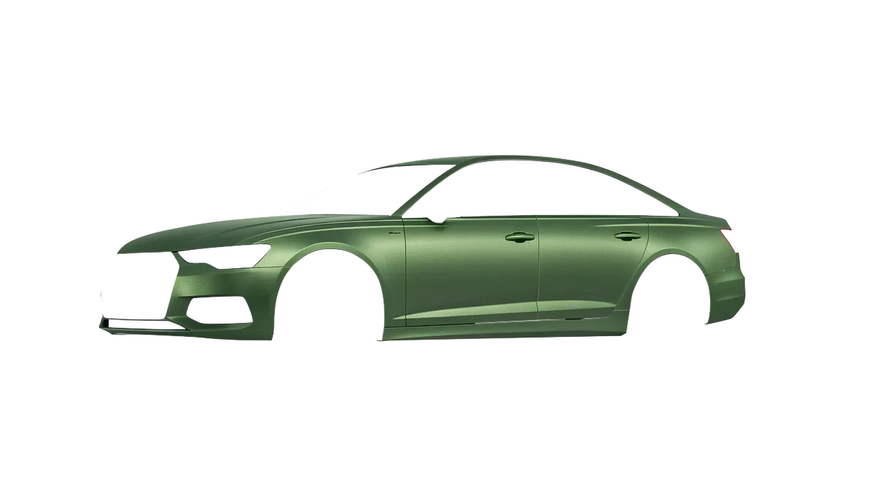 Audi A6 Limousine 2021 wrapped in Apple Green (Avery Dennison SW900-745-M), front three-quarter view