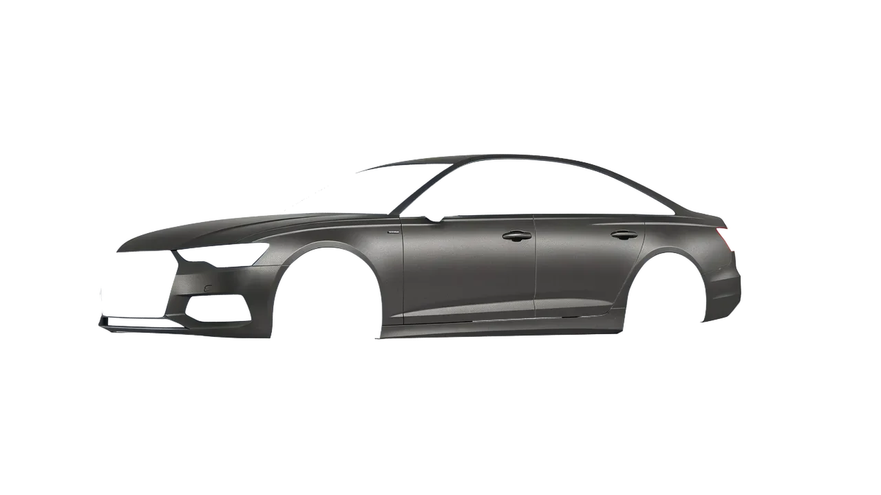 Audi A6 Limousine 2021 wrapped in Black Rock Grey (Avery Dennison SW900-823-M), front three-quarter view
