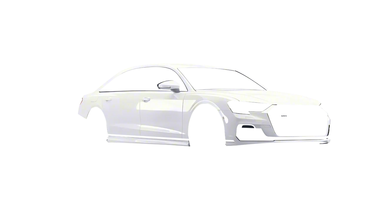 Audi A8 L 2022 wrapped in Gloss White (3M G10), front three-quarter view