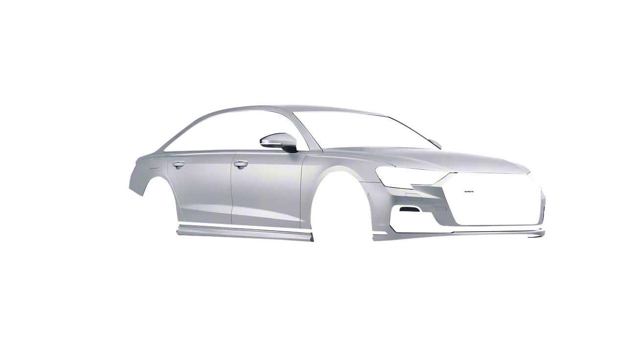 Audi A8 L 2022 wrapped in Matte Silver (3M M21), front three-quarter view