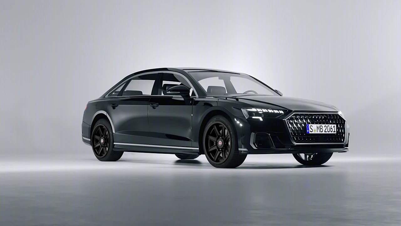 Audi A8 L 2022 on HRE Performance Wheels HD188H forged wheels, front three-quarter view