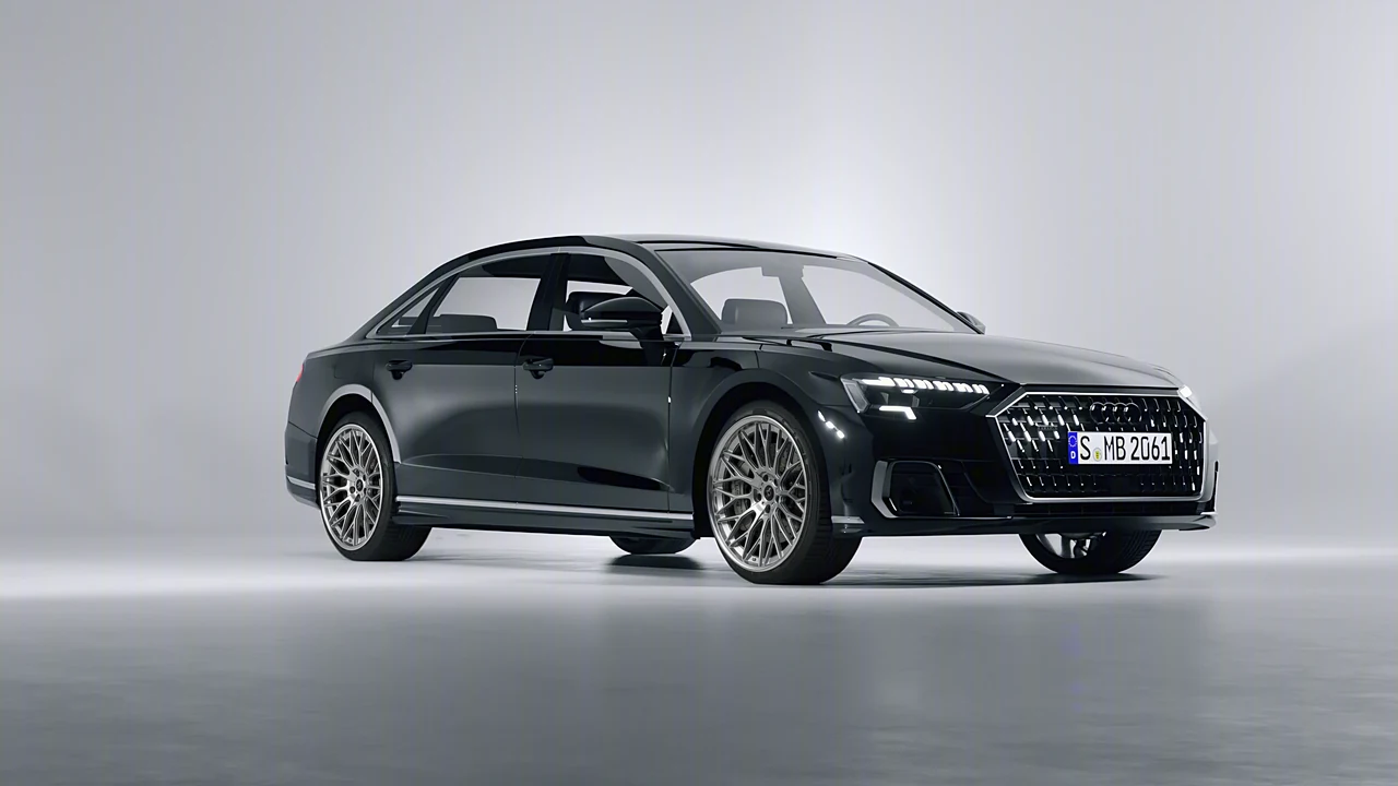 Audi A8 L 2022 on RDB LA Signature forged wheels, front three-quarter view