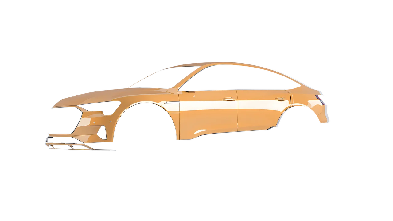 Audi E Tron Sporback 2024 wrapped in Copper Kiss Gloss (ORACAL 970RA-313G), front three-quarter view