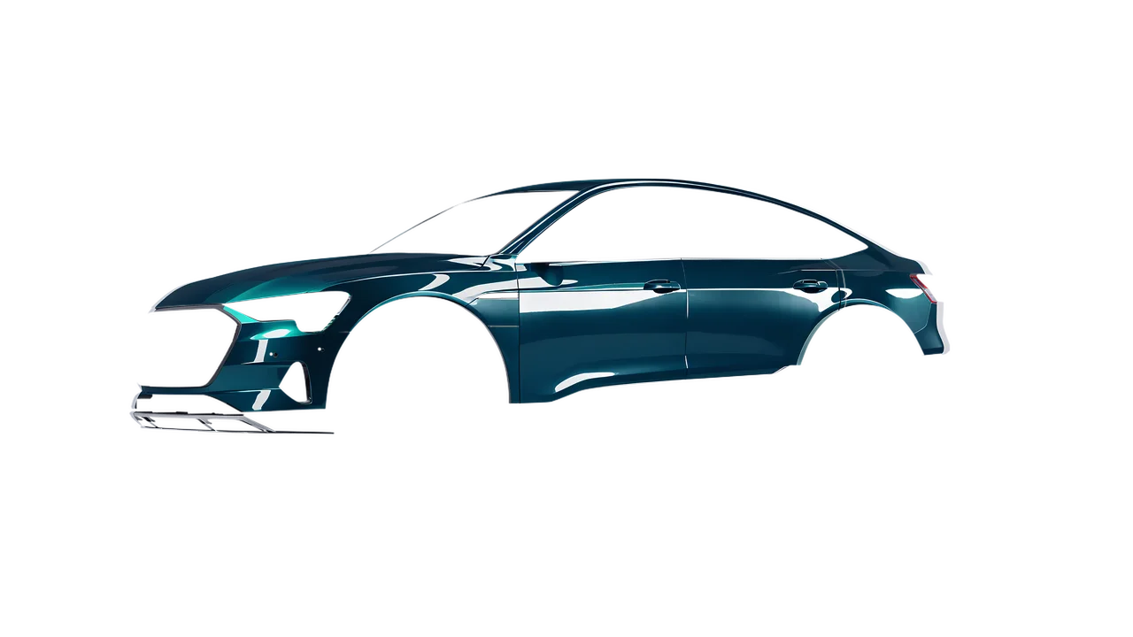 Audi E Tron Sporback 2024 wrapped in Juniper Gloss (ORACAL 970RA-689G), front three-quarter view