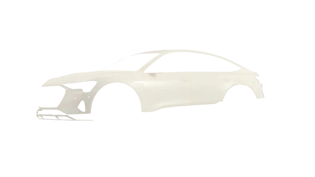 Audi E Tron Sporback 2024 wrapped in Clear Matt (KPMF K89002), front three-quarter view