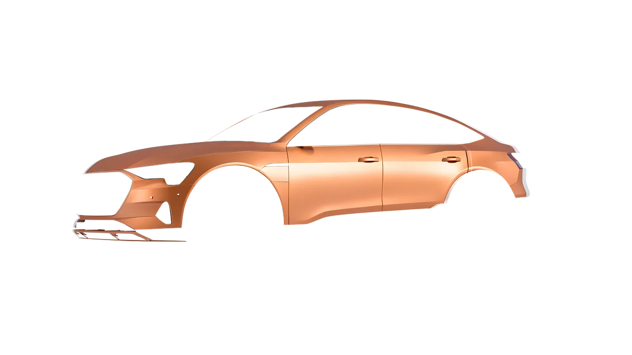 Audi E Tron Sporback 2024 wrapped in Copper Kiss Matt (ORACAL 970RA-313M), front three-quarter view