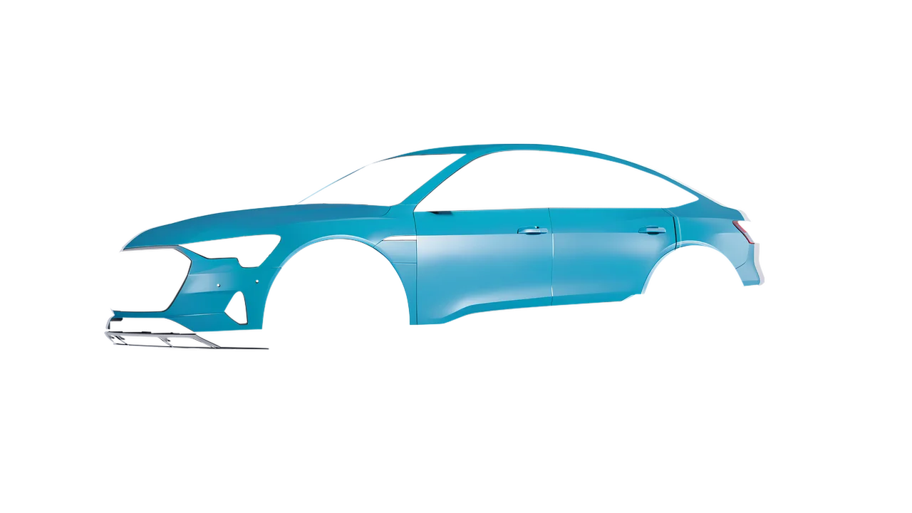 Audi E Tron Sporback 2024 wrapped in Lagoon Matt (ORACAL 970RA-553M), front three-quarter view