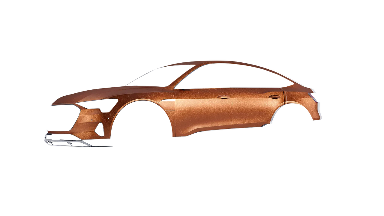 Audi E Tron Sporback 2024 wrapped in Copper Matt (ORACAL 970RA-092M), front three-quarter view