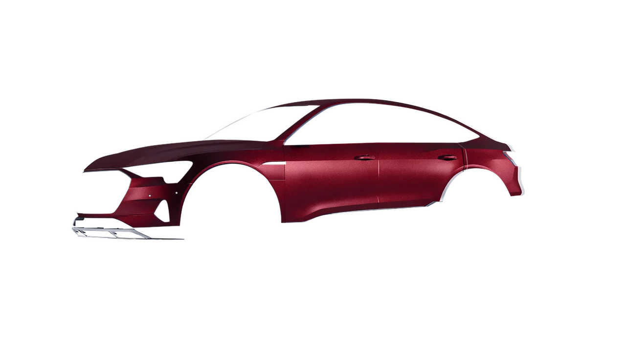 Audi E Tron Sporback 2024 wrapped in Red Brown Matt (ORACAL 970RA-369M), front three-quarter view