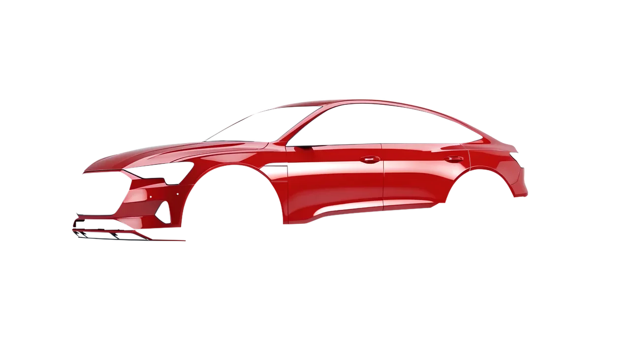 Audi e-tron Sportback 2020 wrapped in Hot Rod Red (3M G13), front three-quarter view