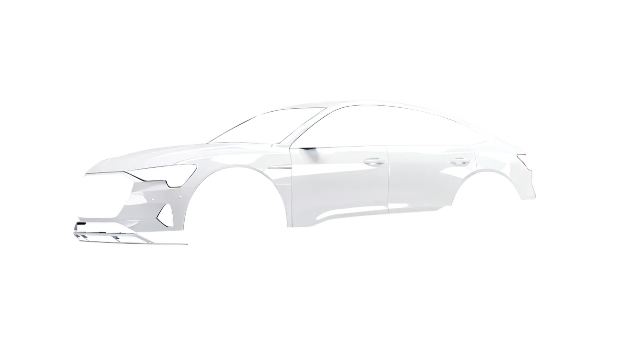 Audi e-tron Sportback 2020 wrapped in Gloss White (3M G10), front three-quarter view