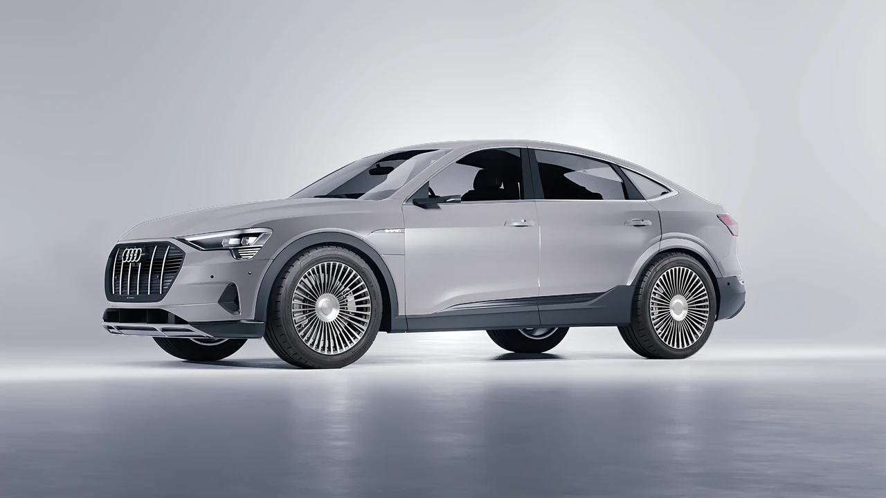 Audi e-tron Sportback 2020 on RDB LA 50 forged wheels, front three-quarter view