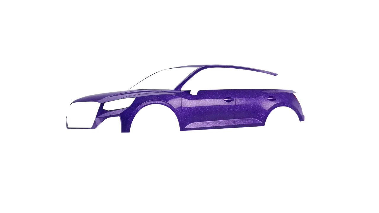 Audi Q2 2021 wrapped in Purple (Avery Dennison SW900-587-D), front three-quarter view