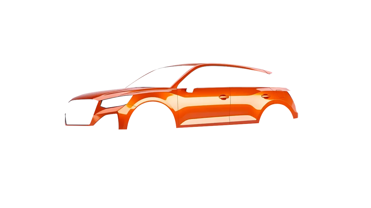 Audi Q2 2021 wrapped in Fiery Orange (3M G364), front three-quarter view
