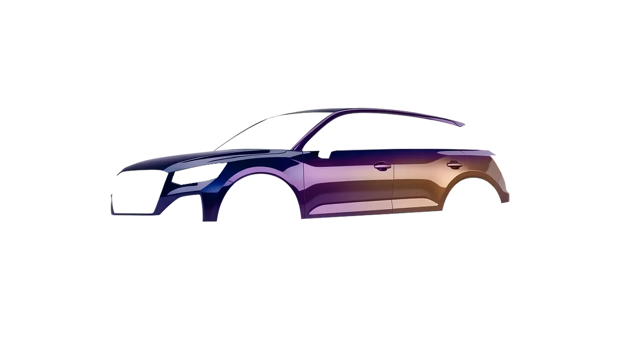 Audi Q2 2021 wrapped in Gloss Flip Deep Space (3M GP278), front three-quarter view