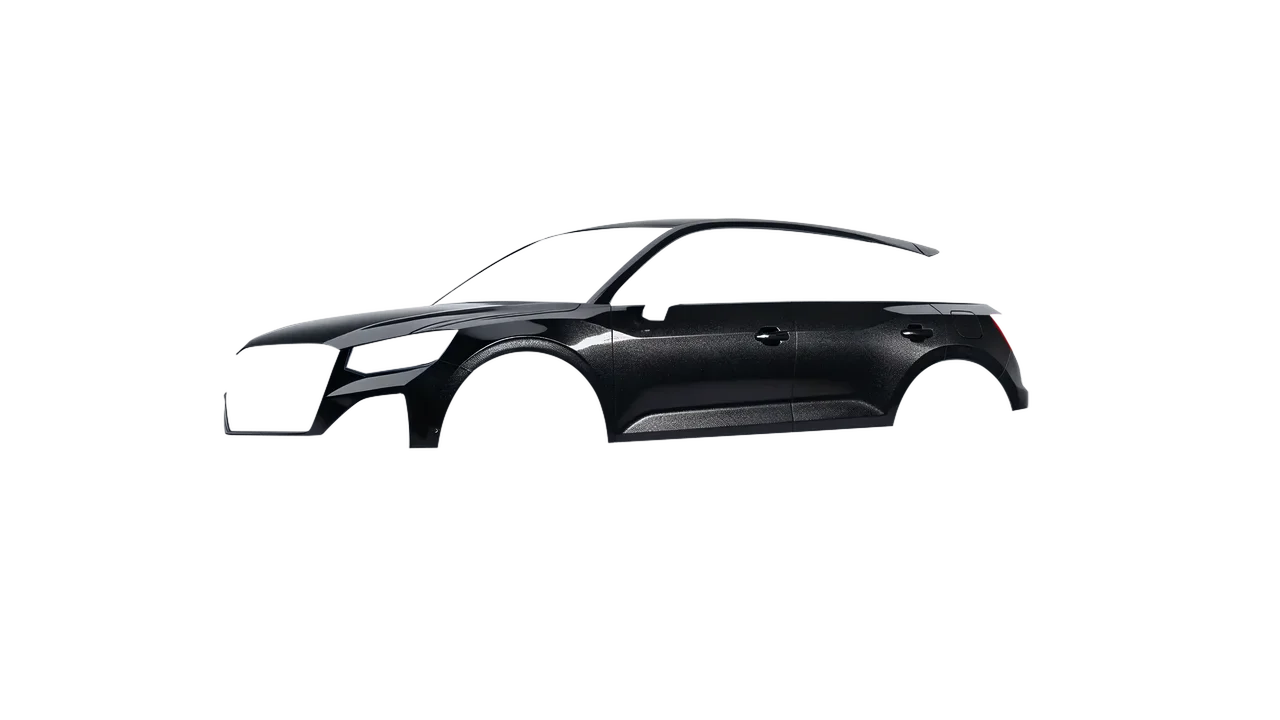 Audi Q2 2021 wrapped in Mystery Black (Avery Dennison SW900-184-M), front three-quarter view