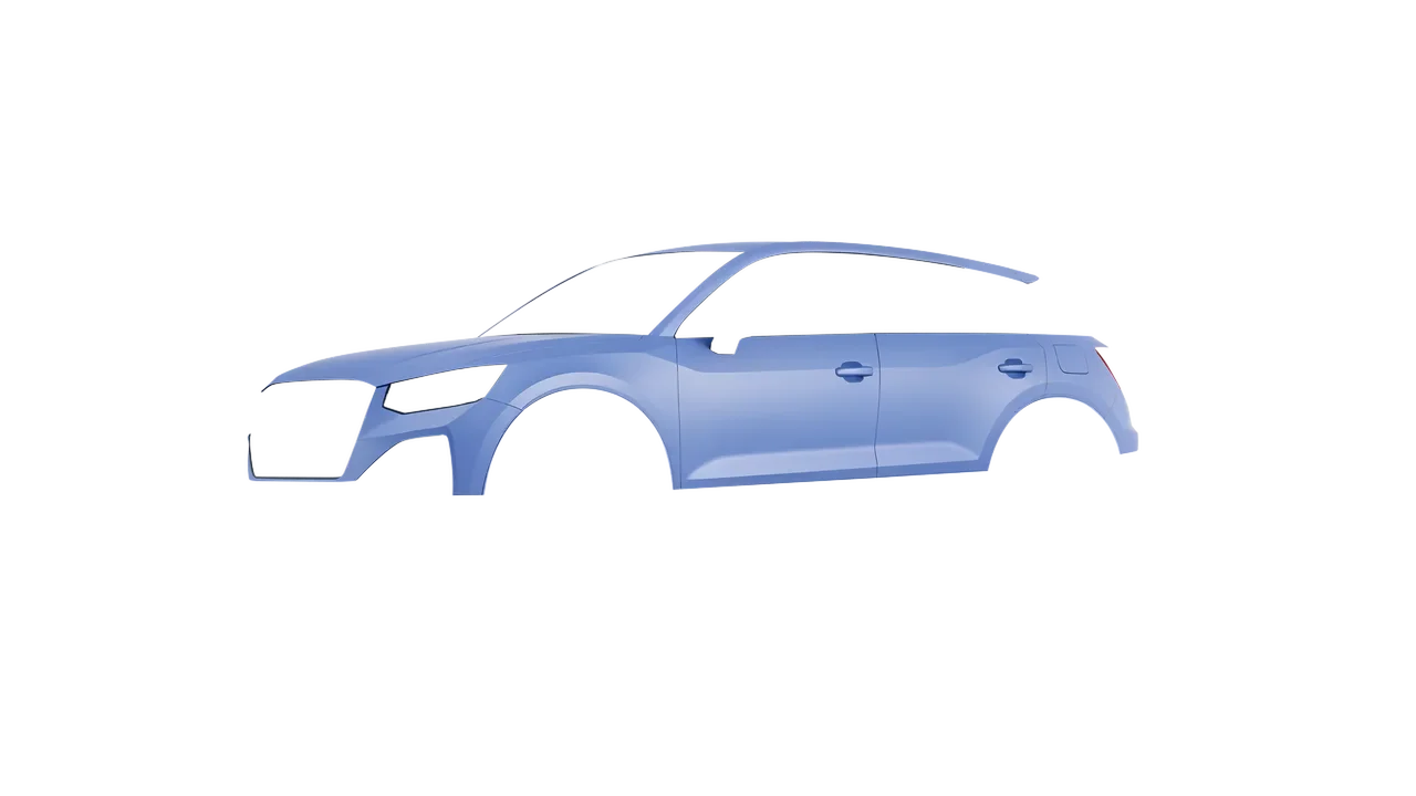 Audi Q2 2021 wrapped in Dreamline Blue (Avery Dennison SW900-616-O), front three-quarter view