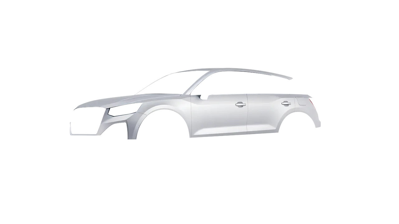 Audi Q2 2021 wrapped in Matte Silver (3M M21), front three-quarter view