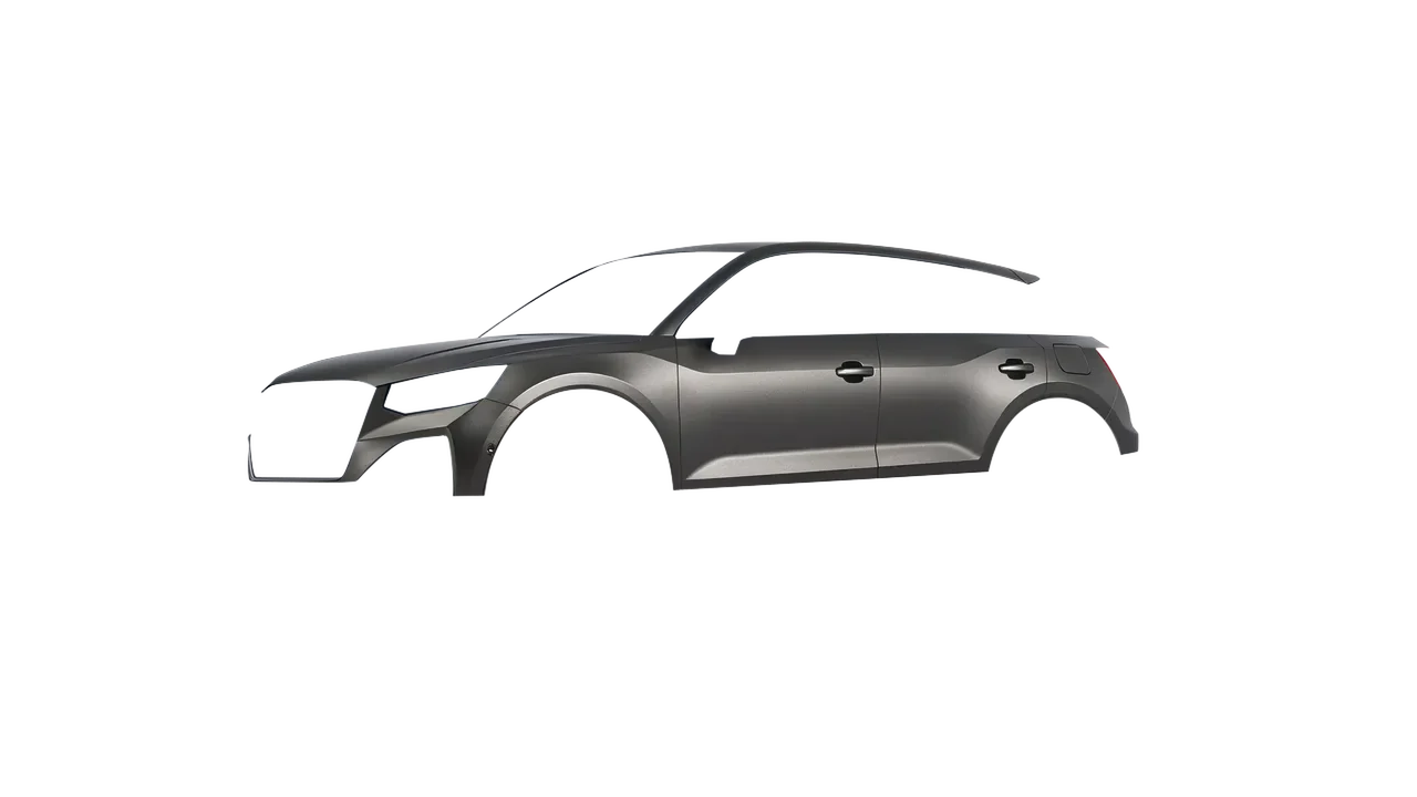 Audi Q2 2021 wrapped in Black Rock Grey (Avery Dennison SW900-823-M), front three-quarter view