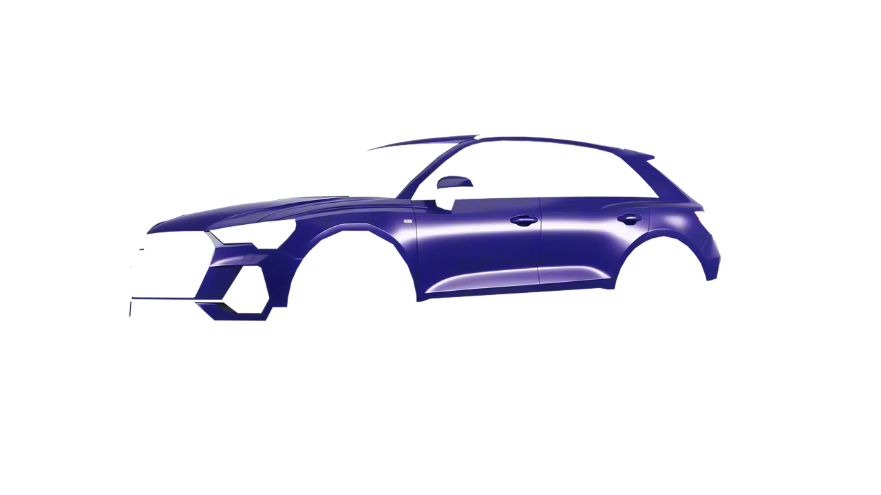 Audi Q3 2020 wrapped in Purple (Avery Dennison SW900-587-D), front three-quarter view