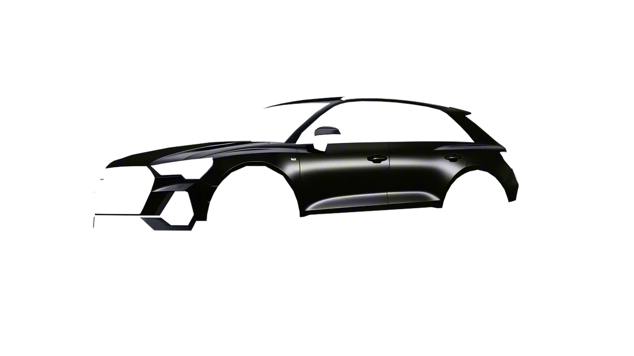 Audi Q3 2020 wrapped in Mystery Black (Avery Dennison SW900-184-M), front three-quarter view