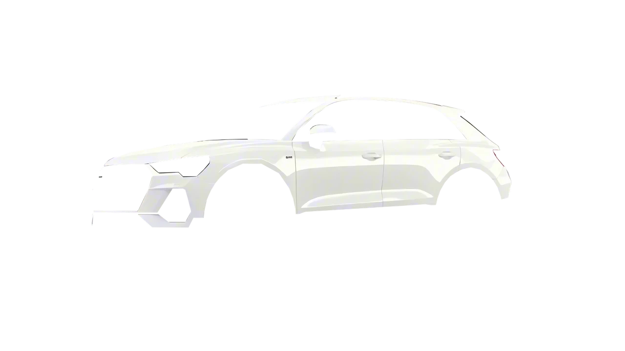 Audi Q3 2020 wrapped in Gloss White (3M G10), front three-quarter view