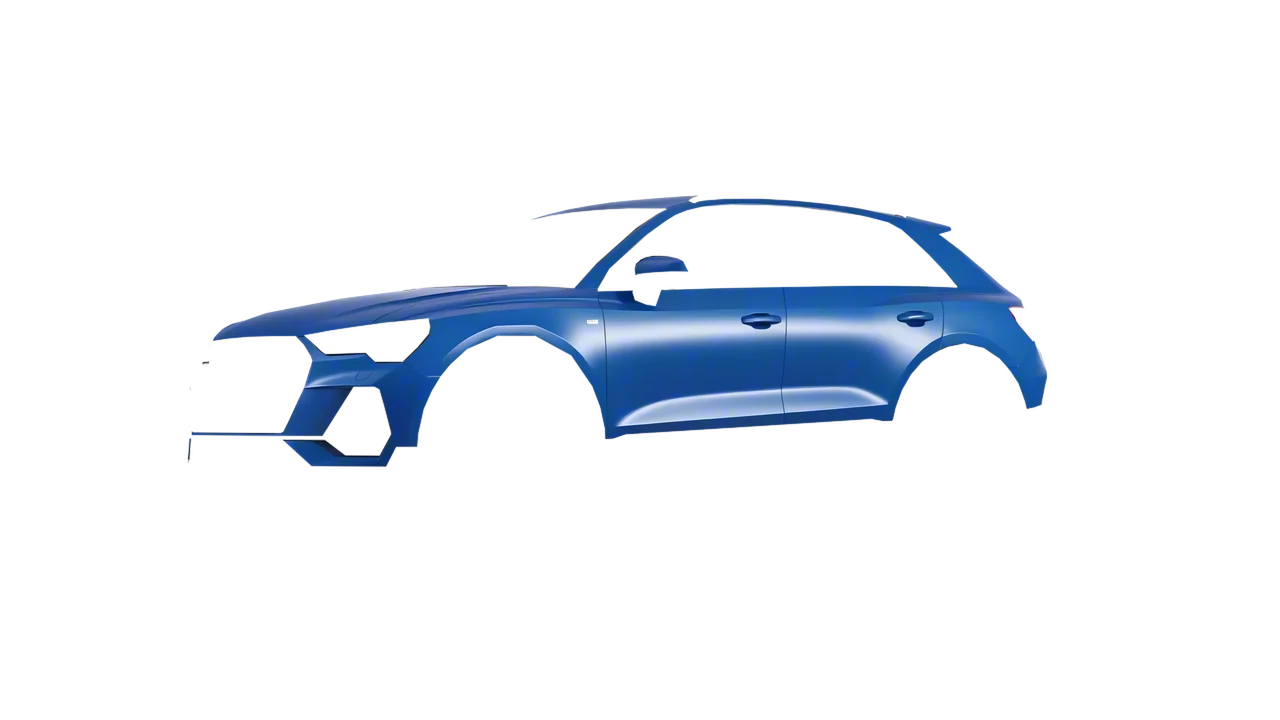 Audi Q3 2020 wrapped in Dreamline Blue (Avery Dennison SW900-616-O), front three-quarter view