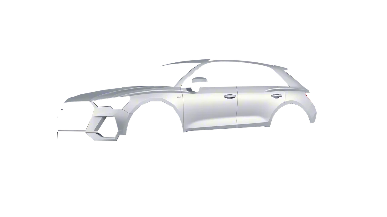Audi Q3 2020 wrapped in Matte Silver (3M M21), front three-quarter view