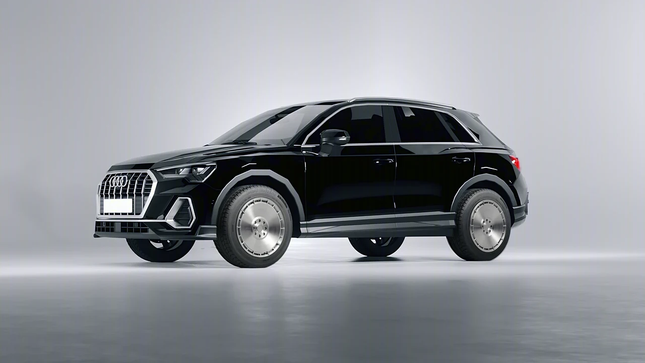Audi Q3 2020 on RDB LA Zero forged wheels, front three-quarter view