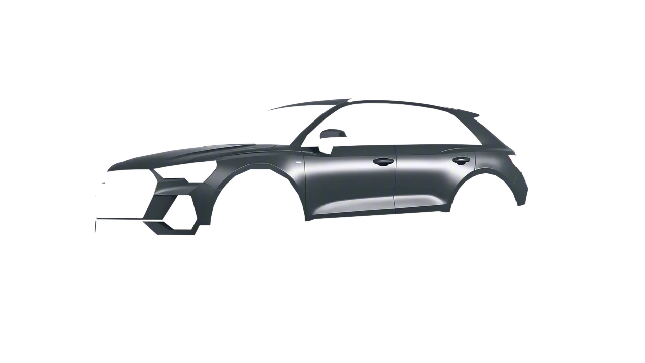 Audi Q3 2020 wrapped in Black Rock Grey (Avery Dennison SW900-823-M), front three-quarter view