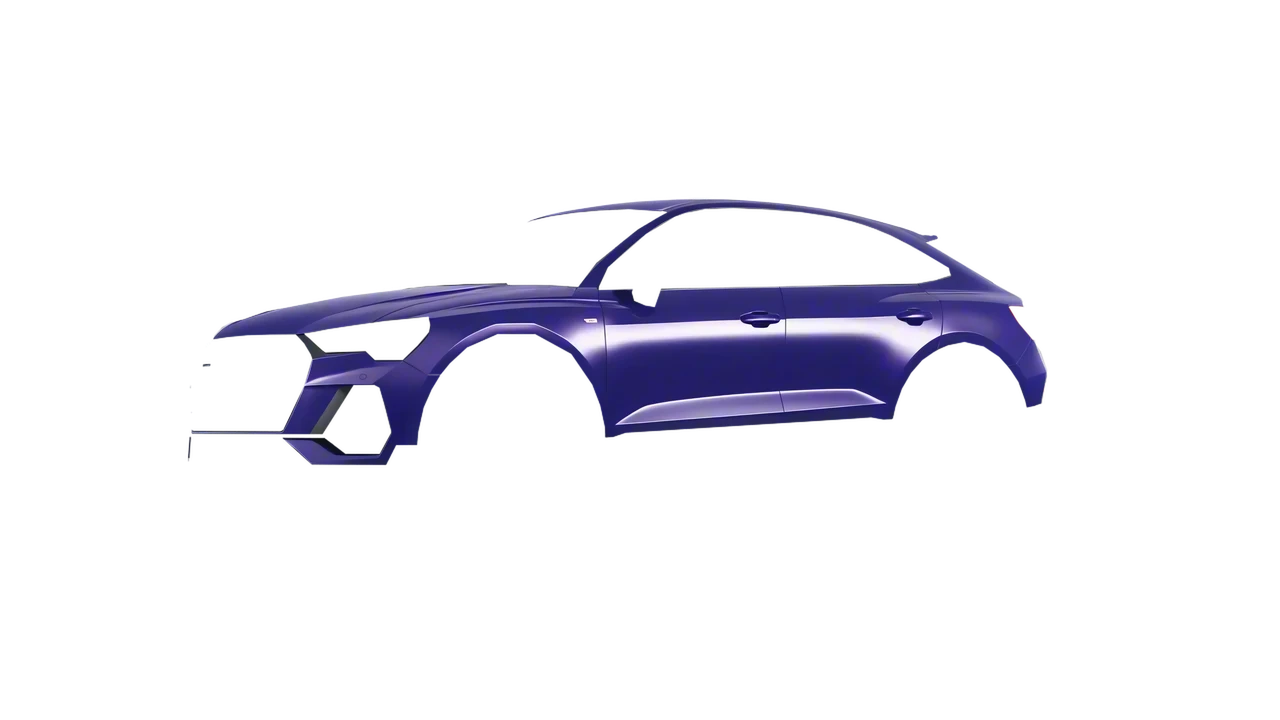 Audi Q3 Sportback 2020 wrapped in Purple (Avery Dennison SW900-587-D), front three-quarter view