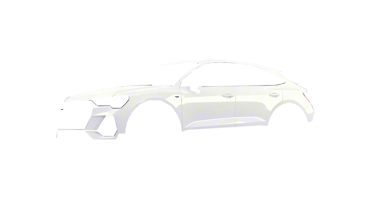 Audi Q3 Sportback 2020 wrapped in Gloss White (3M G10), front three-quarter view