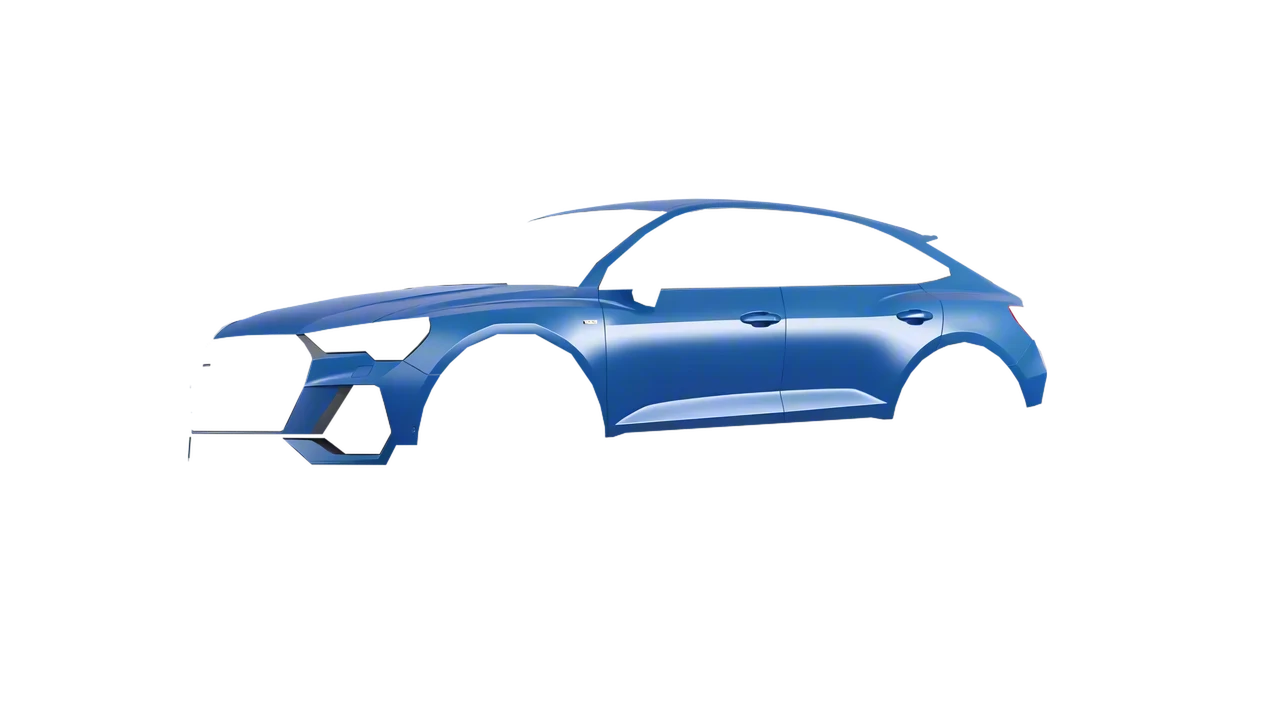 Audi Q3 Sportback 2020 wrapped in Dreamline Blue (Avery Dennison SW900-616-O), front three-quarter view