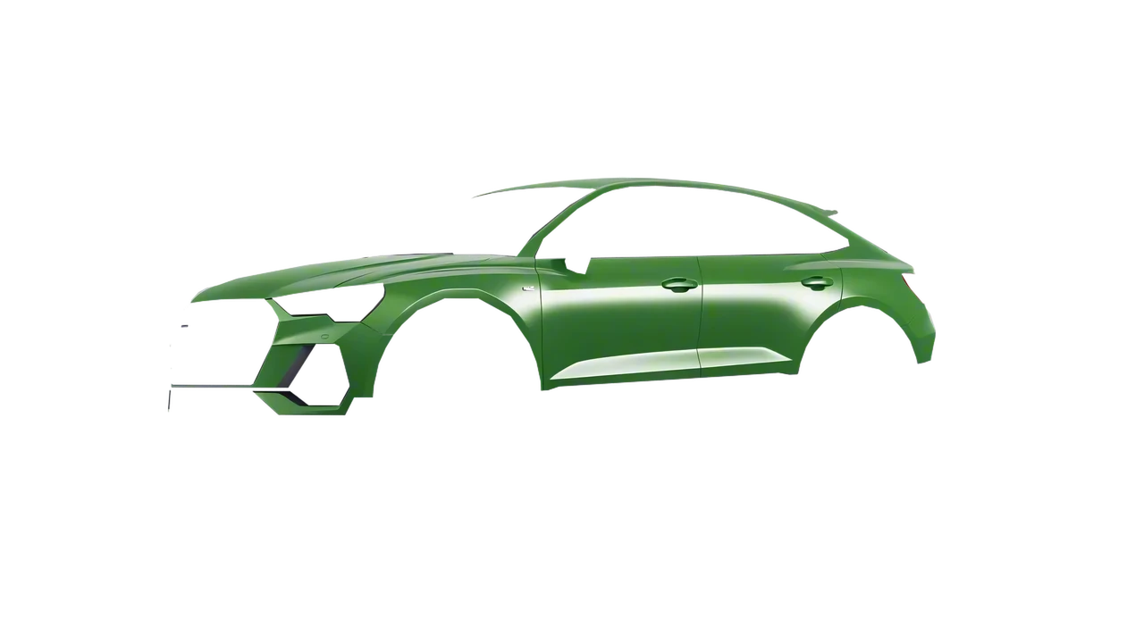 Audi Q3 Sportback 2020 wrapped in Apple Green (Avery Dennison SW900-745-M), front three-quarter view