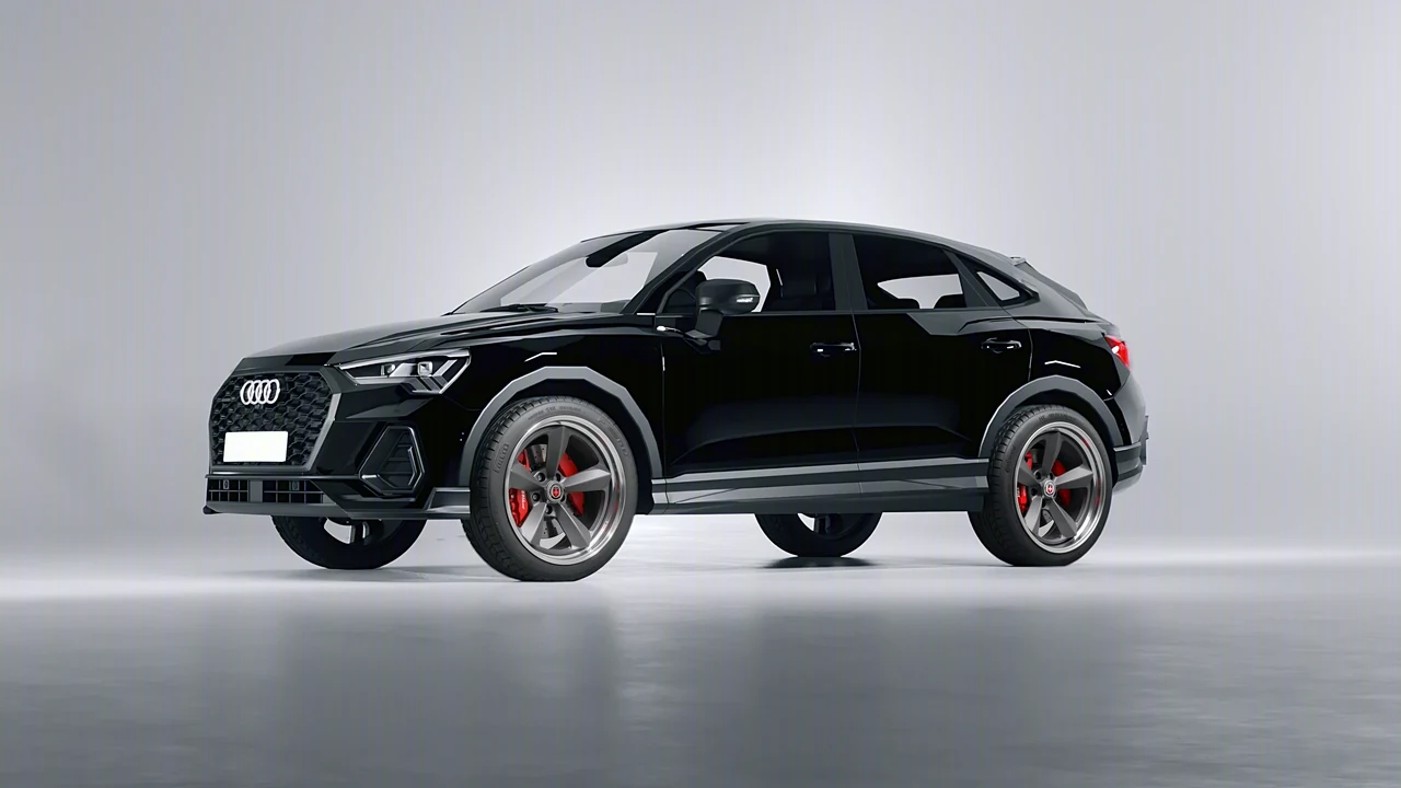 Audi Q3 Sportback 2020 on HRE Performance Wheels 105 forged wheels, front three-quarter view