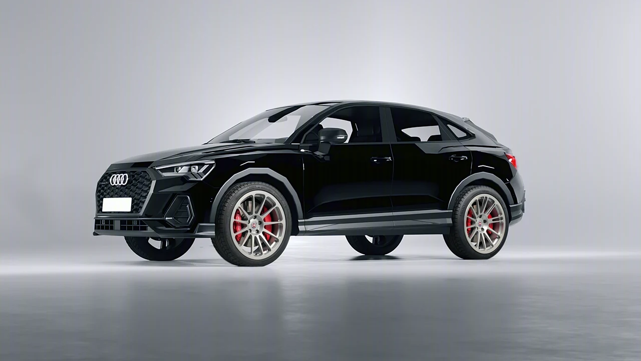Audi Q3 Sportback 2020 on HRE Performance Wheels 303M forged wheels, front three-quarter view