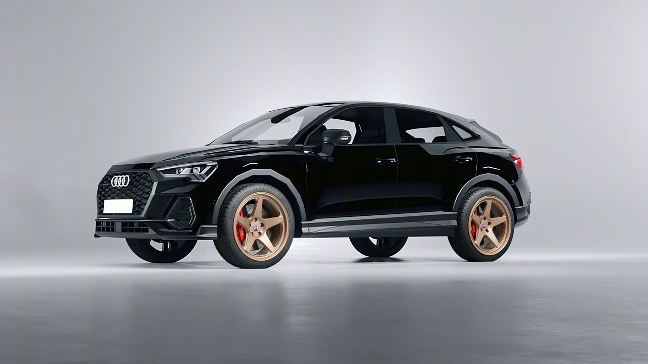 Audi Q3 Sportback 2020 on HRE Performance Wheels 305-GTS forged wheels, front three-quarter view