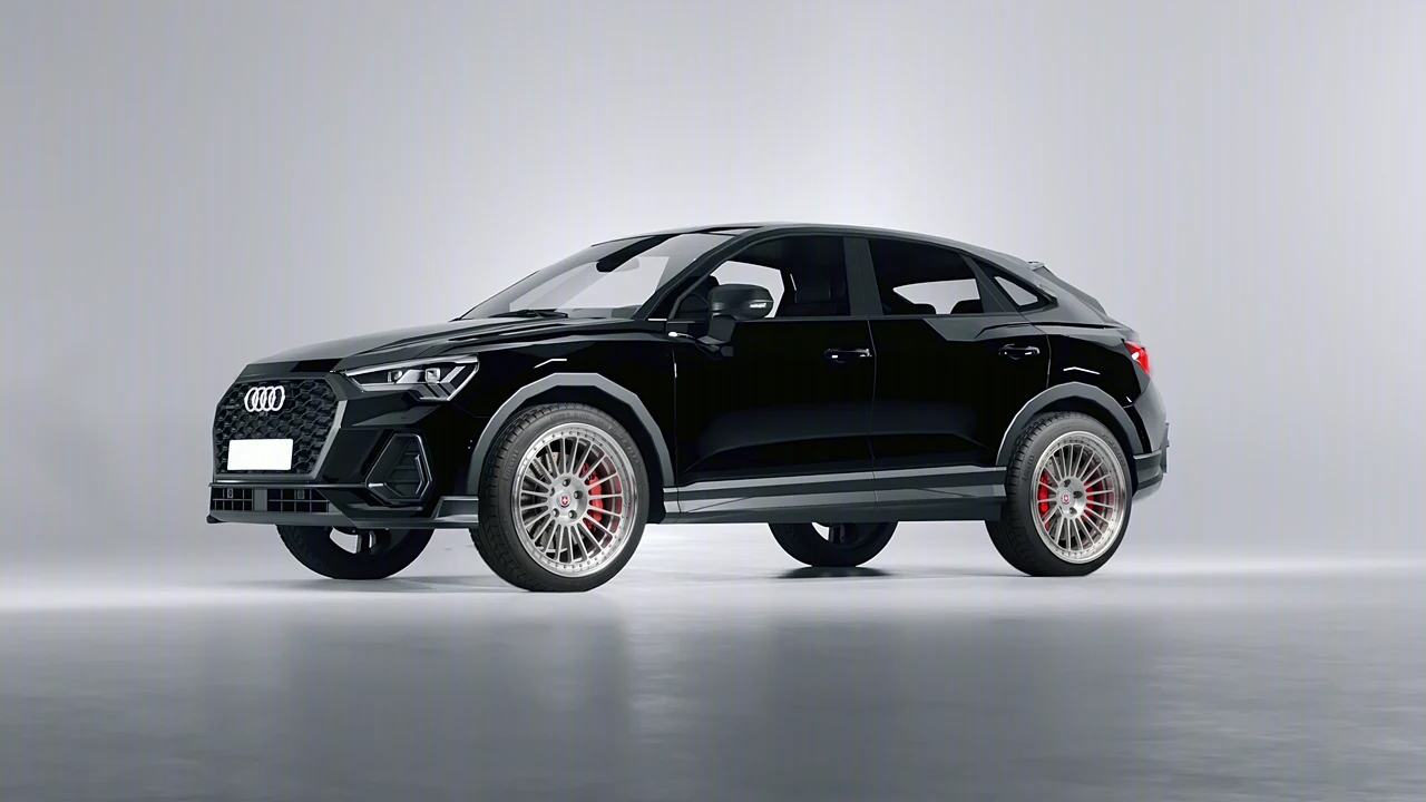 Audi Q3 Sportback 2020 on HRE Performance Wheels 309 forged wheels, front three-quarter view