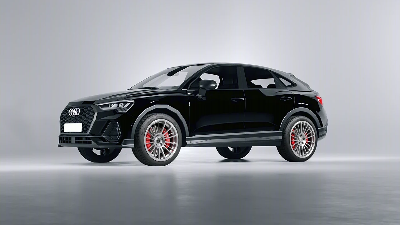 Audi Q3 Sportback 2020 on HRE Performance Wheels 309M forged wheels, front three-quarter view